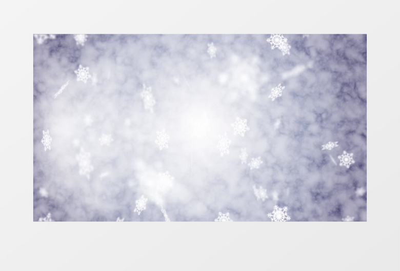 白色雪花缓慢飘落背景视频素材