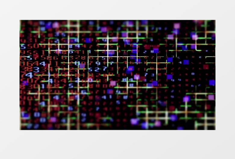 科技风数字文字跳动变化背景视频