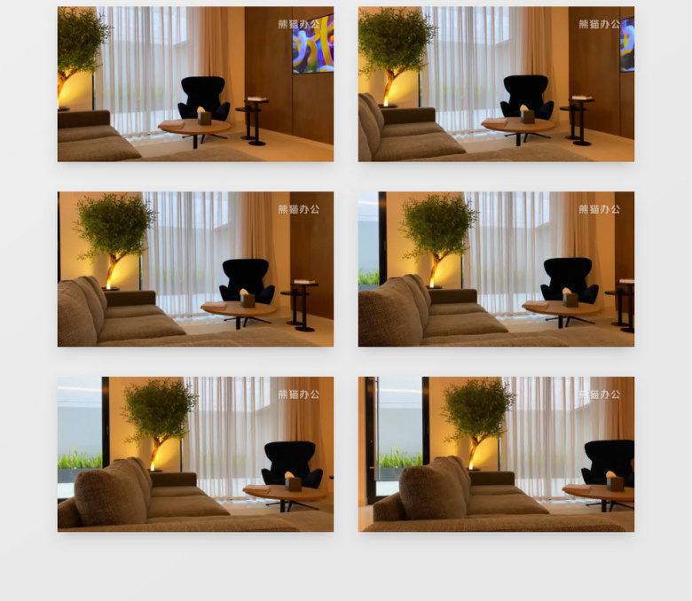 装修精致的客厅实拍视频素材下载_mp4格式_熊猫办公