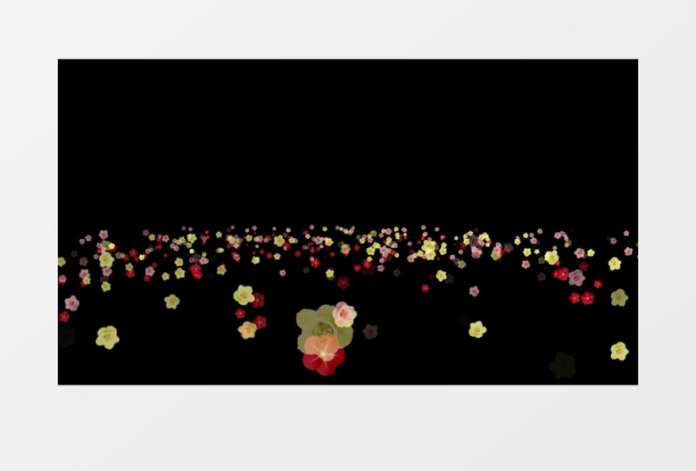 原创多花朵穿梭透明通道
