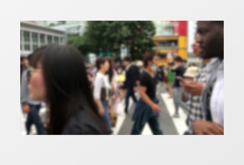 高清慢动作实拍行走中的人群实拍视频素材  