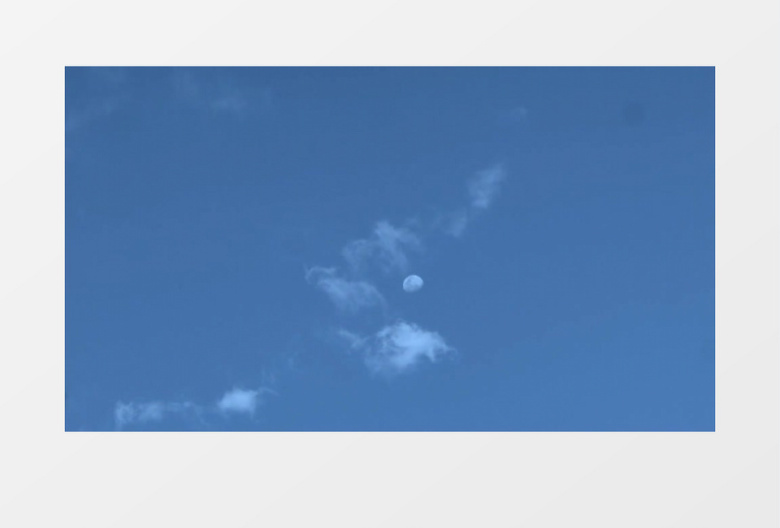蓝色天空万里无云实拍视频素材