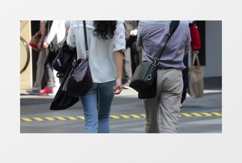 香港街头行走的路人实拍视频素材