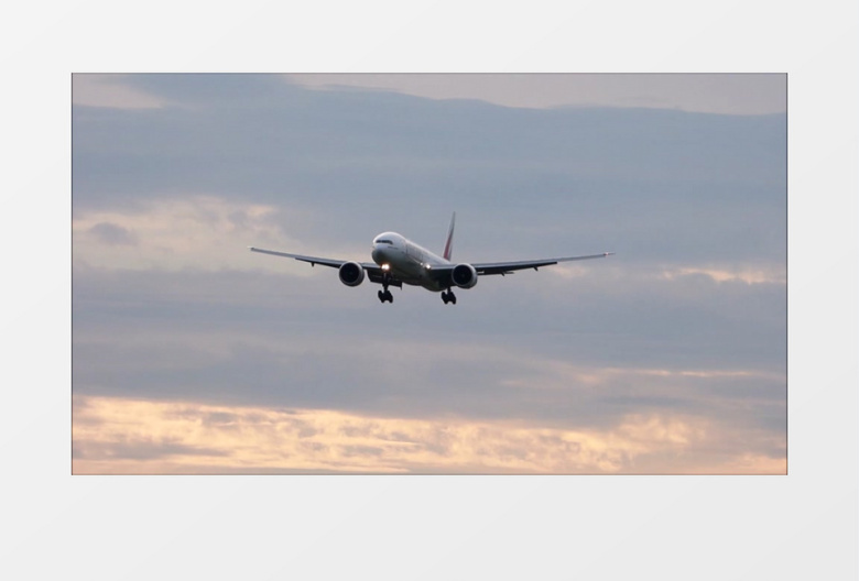 航空公司喷气式飞机运输飞行着陆实拍视频素材