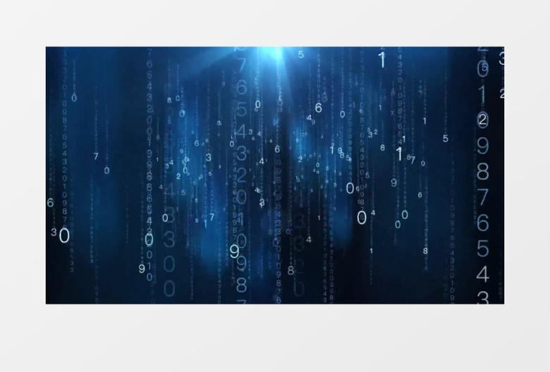 蓝调数字码流滚动科技感背景视频
