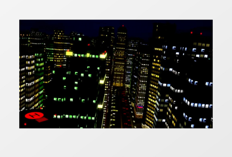 3d立体现代城市模型背景视频素材