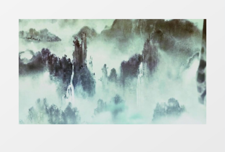 中国风大气水墨山水风景视频素材