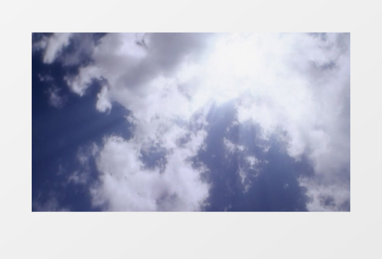 天空中阳光照耀下的白云形态背景视频素材