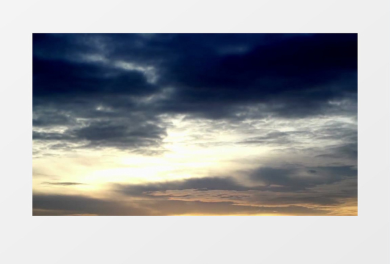 夕阳余晖下的云层背景视频素材