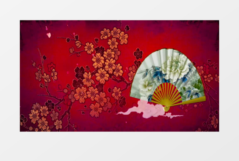 以绣品梅花为背景的视频素材