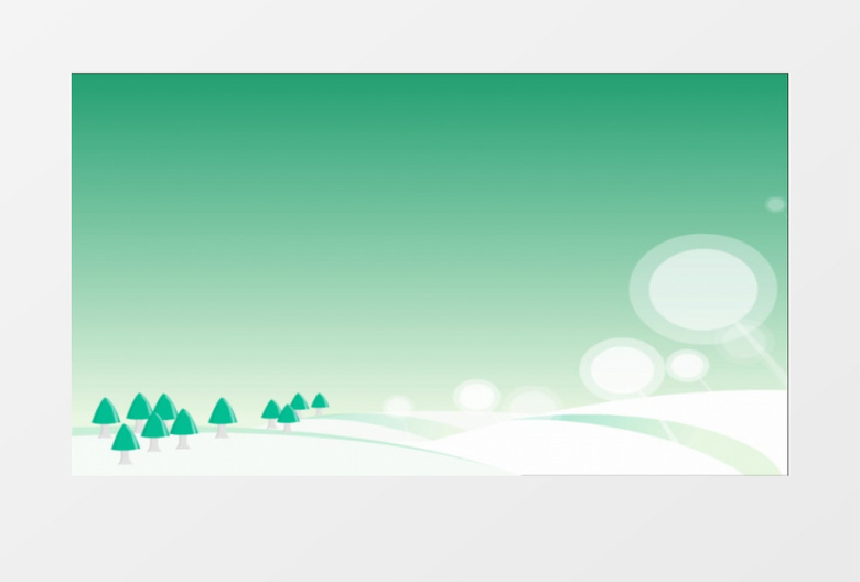 清新唯美卡通风格雪地背景视频素材