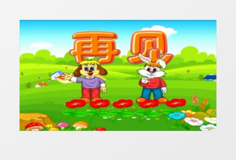 儿童卡通风格动漫人物背景视频素材