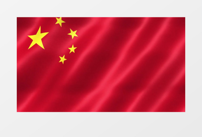 动画动态近距离特写五星红旗飘扬背景视频素材