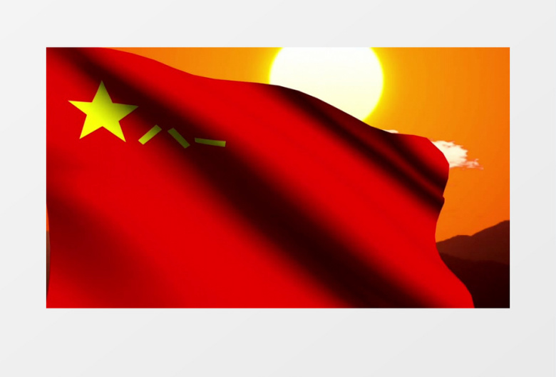 动画动态八一军旗飘扬背景视频素材