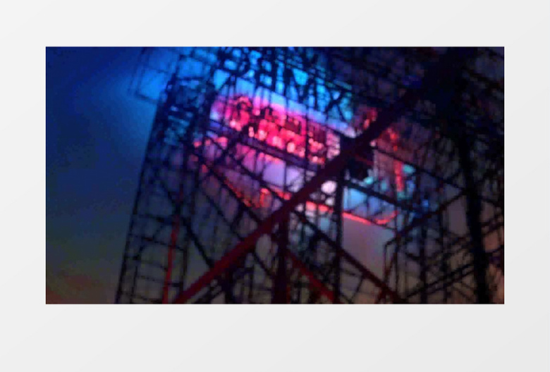 大气铁架霓虹灯LOGO演绎片头AE视频模板