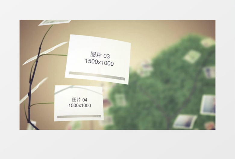 大树相册照片纪念册AE视频模版