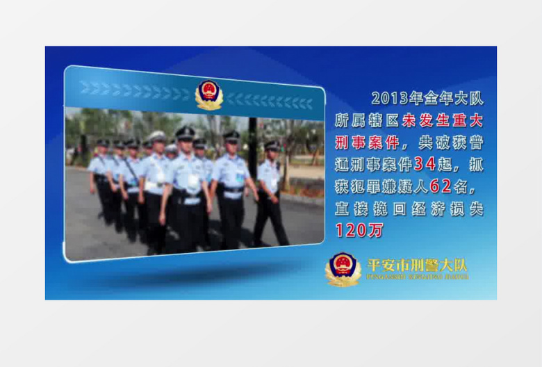 公安宣传图文版式ae视频模版