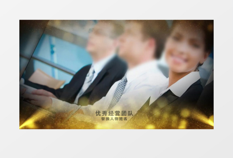 金色年度颁奖人物介绍AE模板