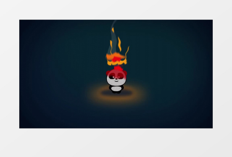 MG动画卡通标志二维火焰演绎LOGO标志