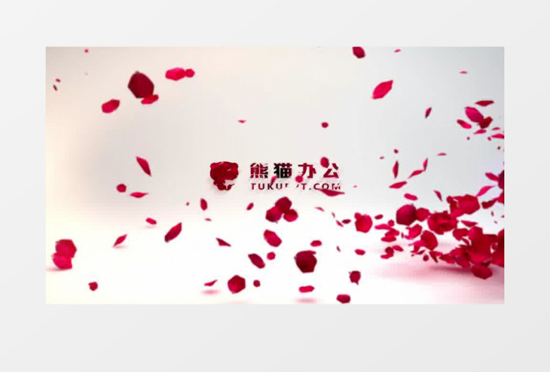 玫瑰花瓣转场Logo动画片头AE模板