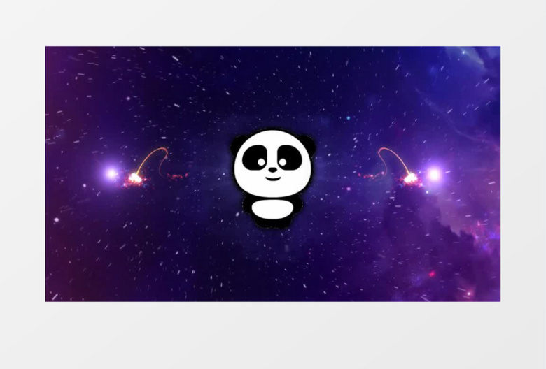 宇宙星空穿梭落版logo文字AE模板