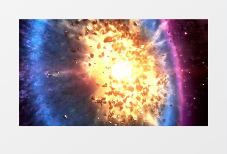 宇宙陨石撞击星球LOGO片头