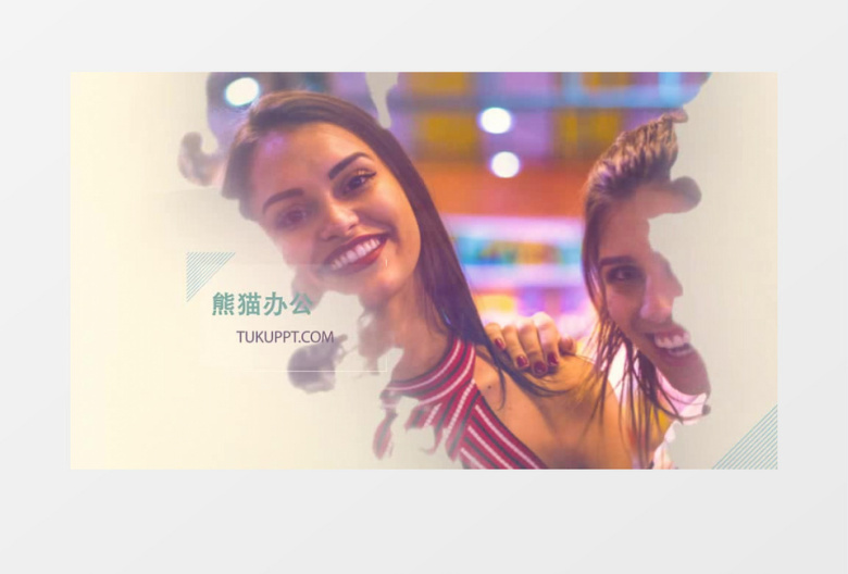 柔美水墨动画遮罩照片相册图文片头AE模板